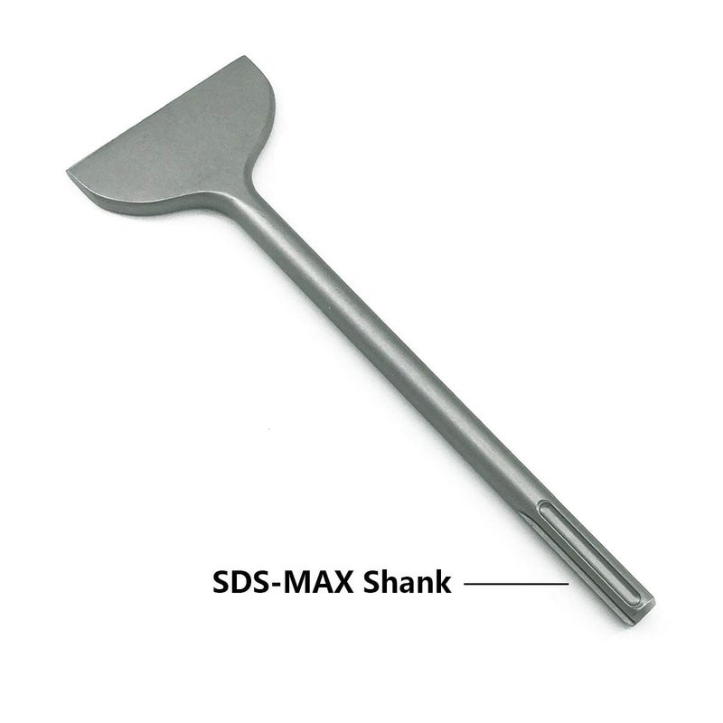 SPKLINE 4.5 Inch Wide Machine Sharpened Tile & Thinset Removal Scaling Chisel Bit Thinset Scraper & Floor Scraper, SDS MAX Shank,Semicircle Shape Scaling Blade, (4.5" X 14") - Image 4